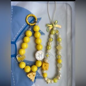Yellow Beaded Kids Accessory Set